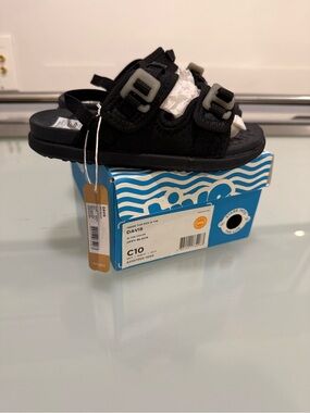 Native Shoes Kids Davis Sandals Jiffy Black C10 NIB